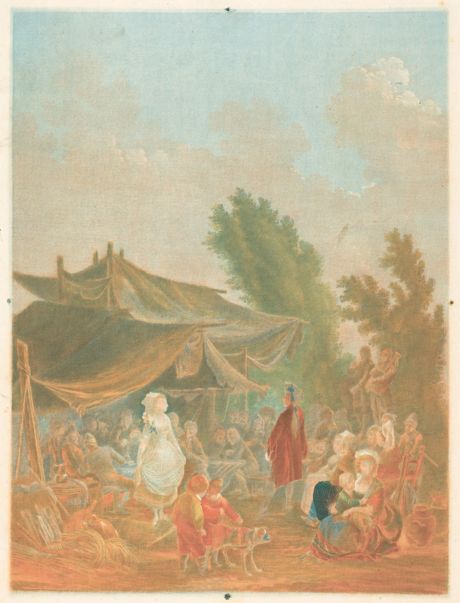 Noce de Village (Village Wedding), by Charles-Melchior Descourtis, ink, 1785
