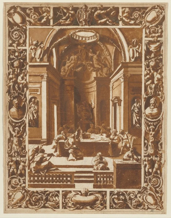 Architectural Conference, by Unknown, 1622