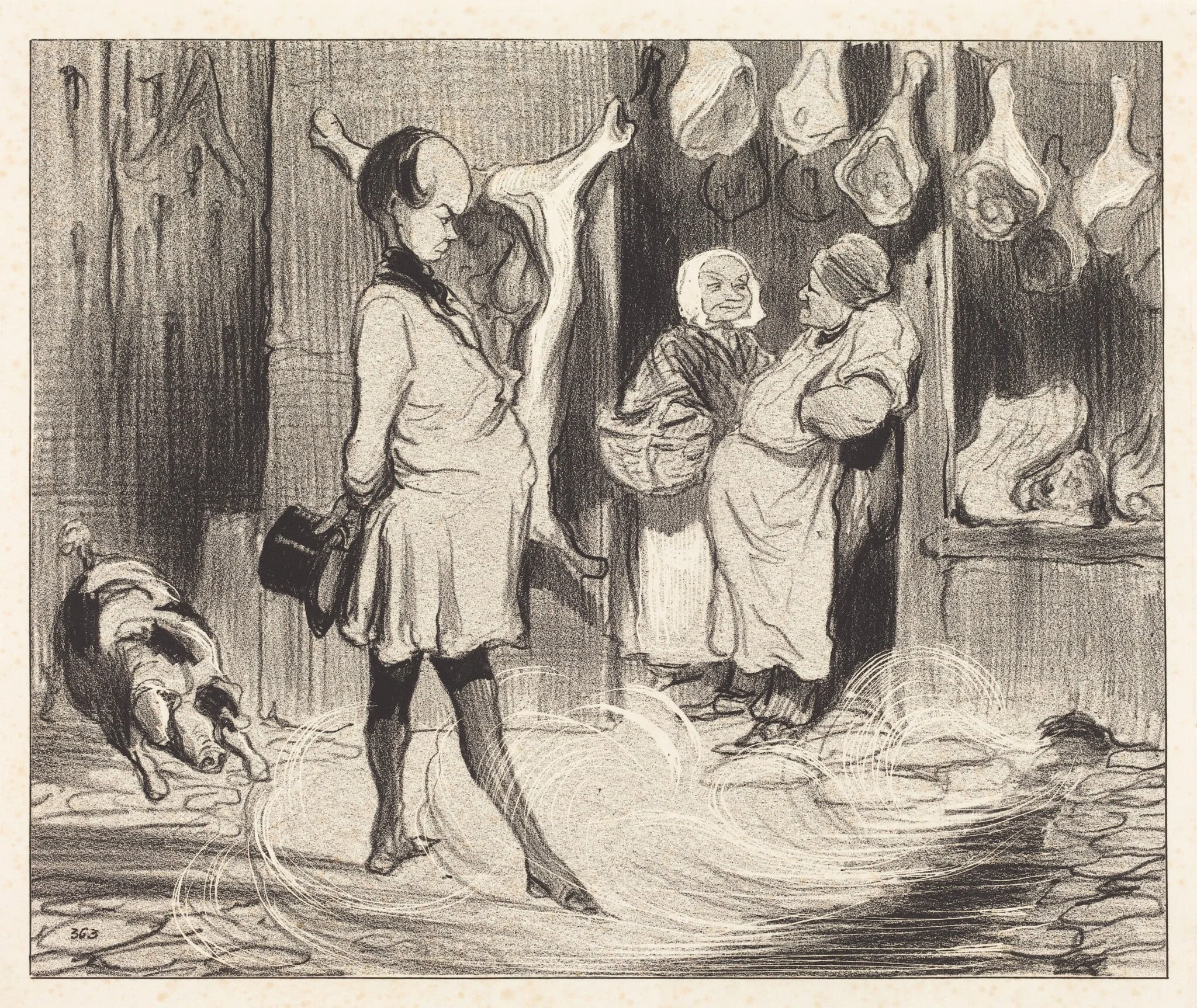 Impressions de voyage d'un grand poete, by Honoré Daumier, ink, 1842