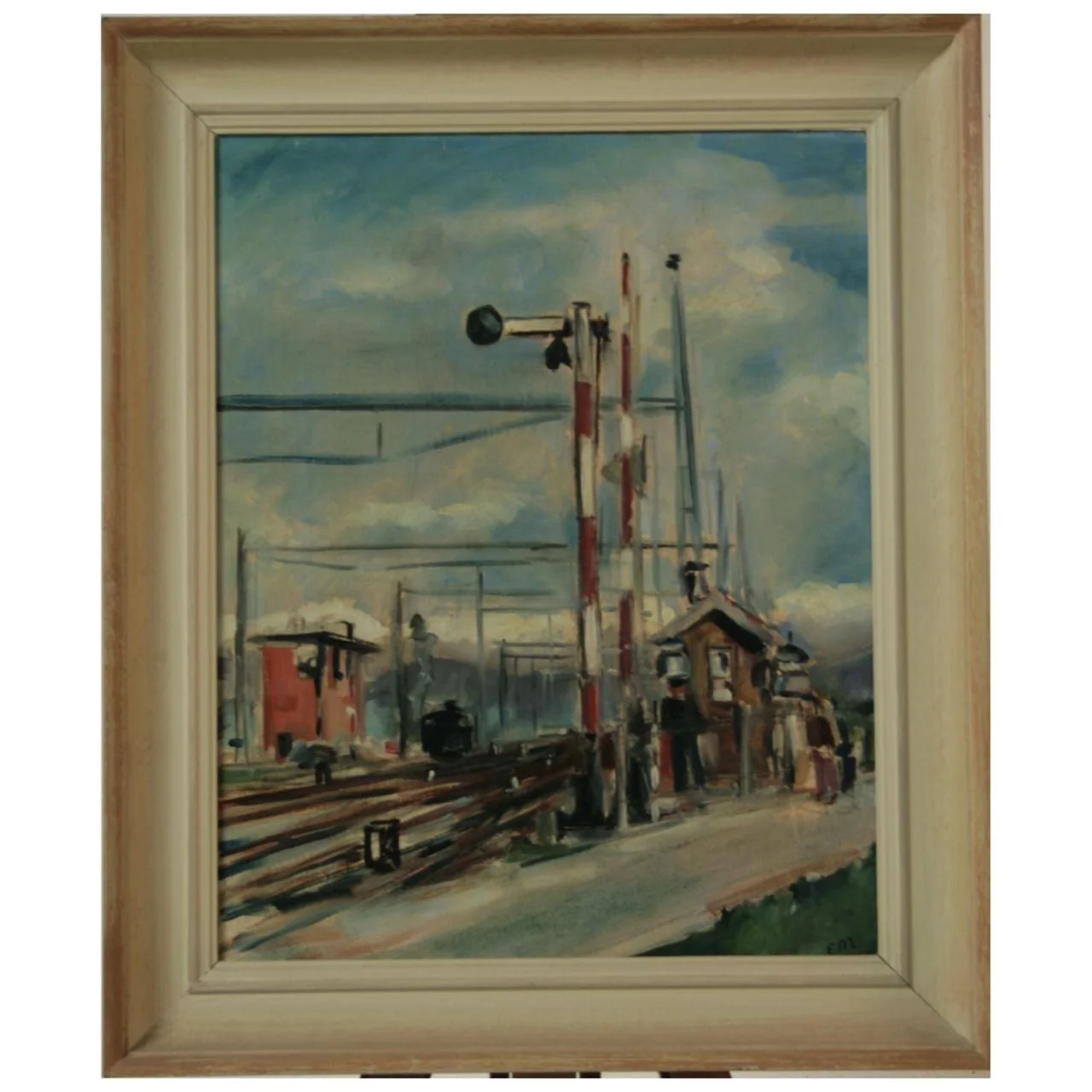 Ernst Murbach, Muttenz - Malerei, Ölgemälde „Bahnübergang“, by Muttenz Ernst Murbach, unspecified, 1941