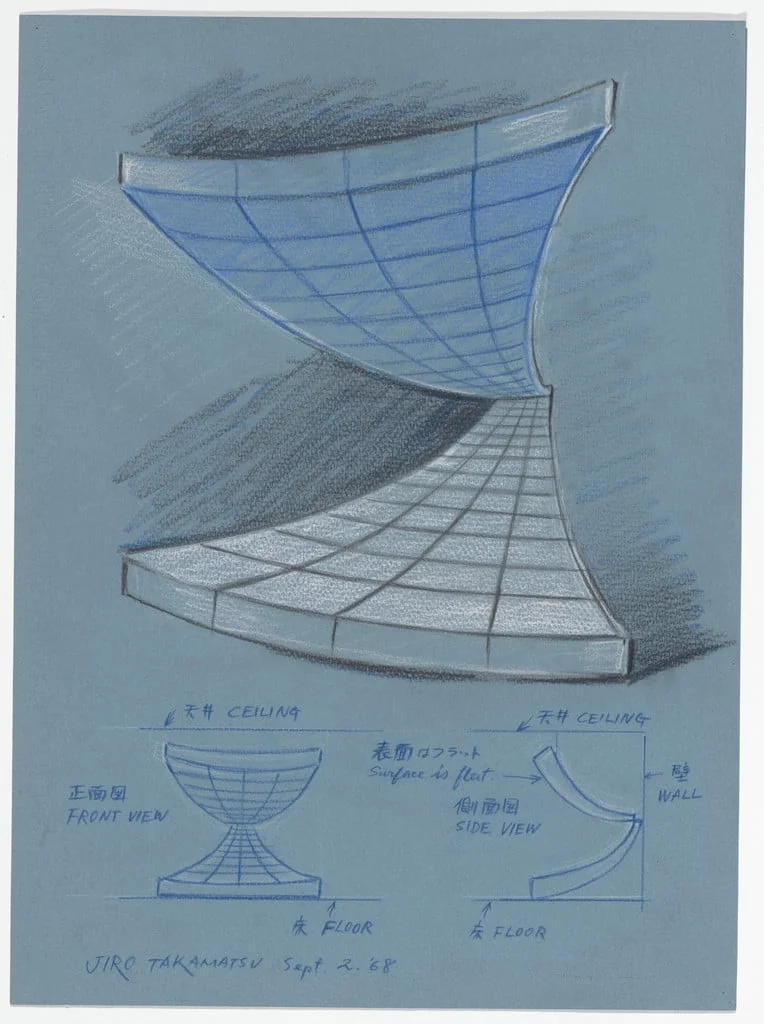 Untitled, by Jiro Takamatsu, chalk, 1968