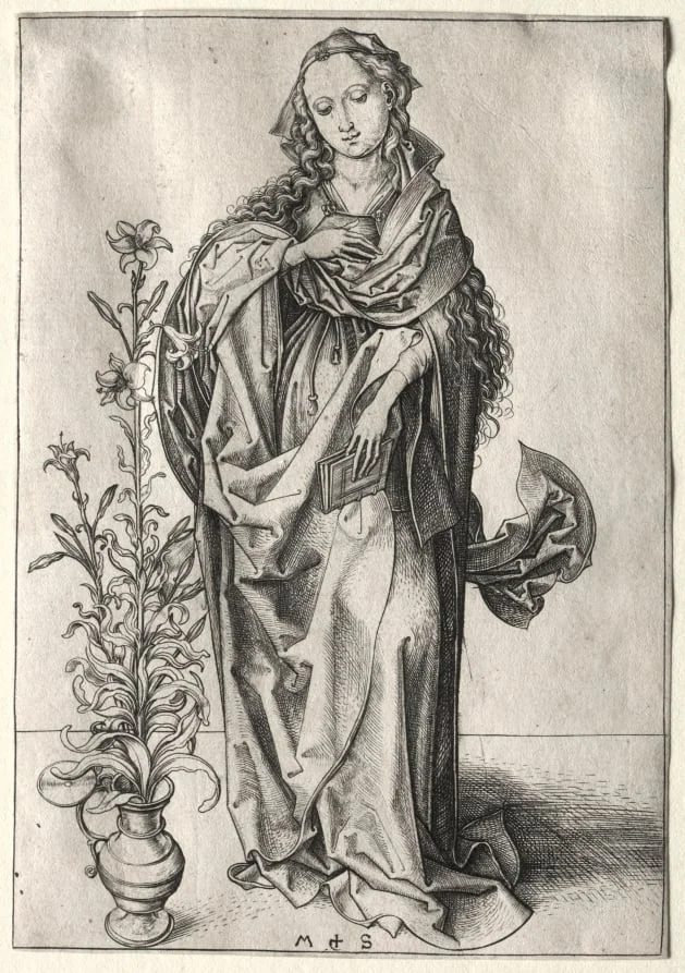 The Virgin of the Annunciation, by Martin Schongauer, 1475