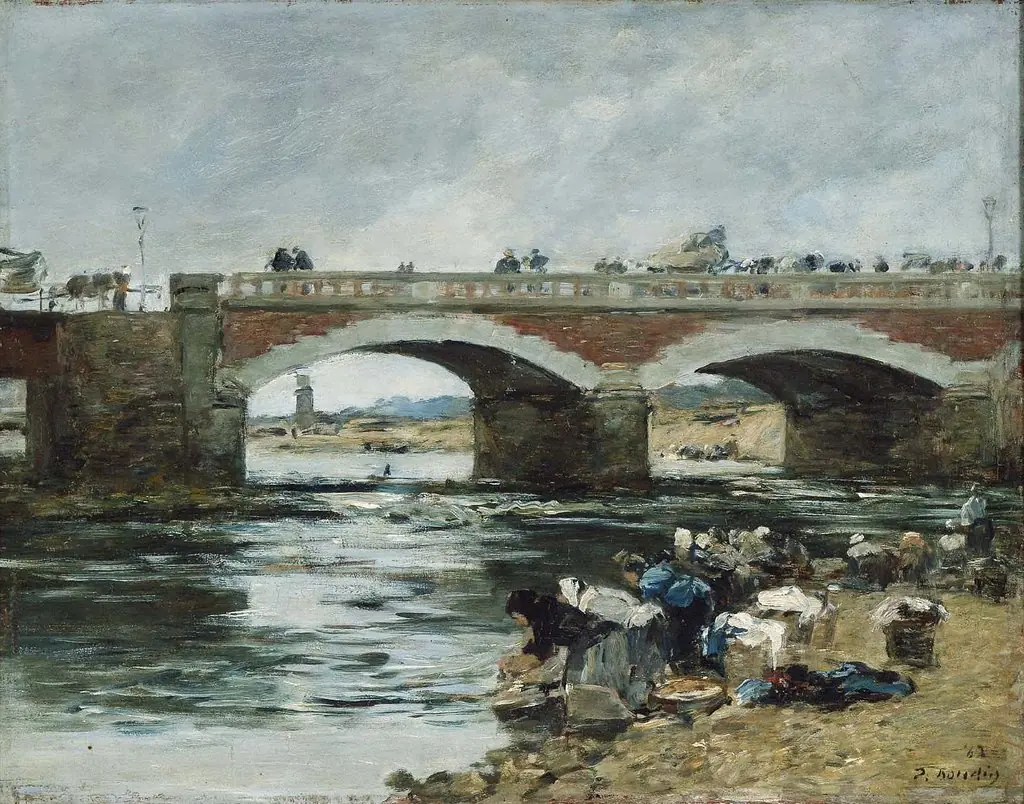 Washerwomen near a Bridge