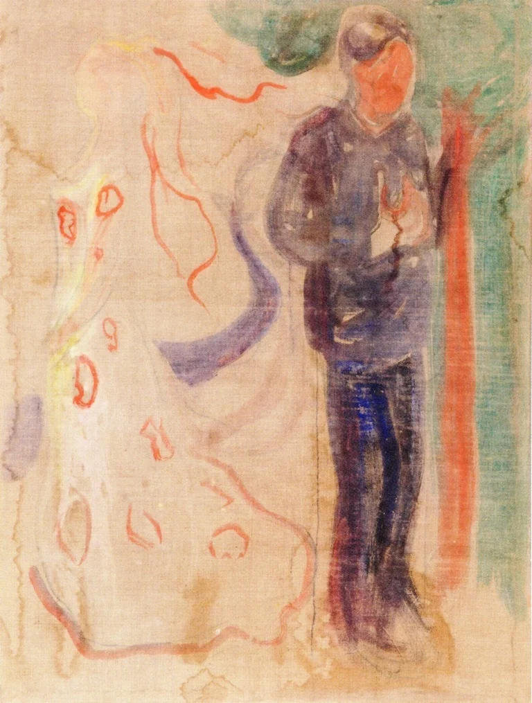Separation, by Edvard Munch, tempera, 1906