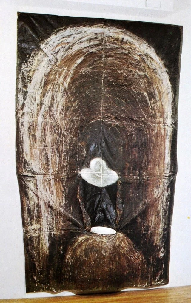 Untitled, by Bruno Ceccobelli, oil, 1982