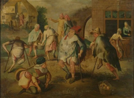 Beggars' neighborhood, by Master of the Prodigal Son, unspecified, 1550