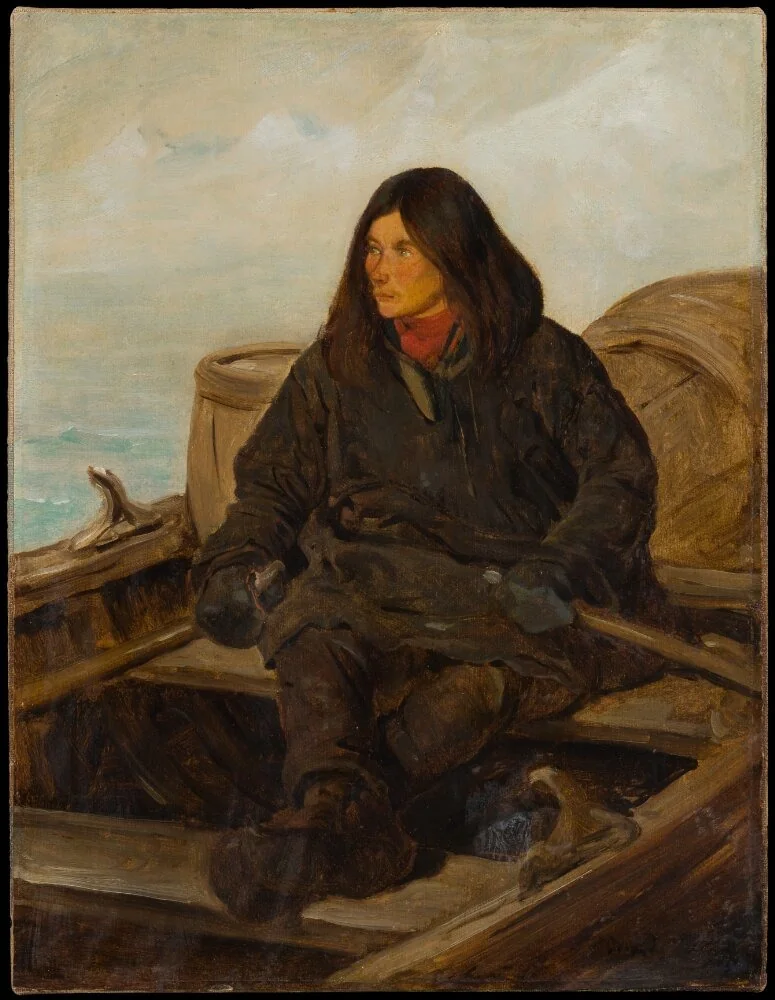 Young Lapp Rowing. Study, by François-Auguste Biard, unspecified, 1849