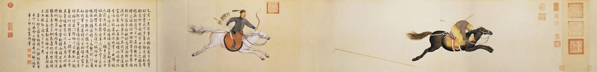 Macang Lays Low the Enemy, by Giuseppe Castiglione, unspecified, 1759