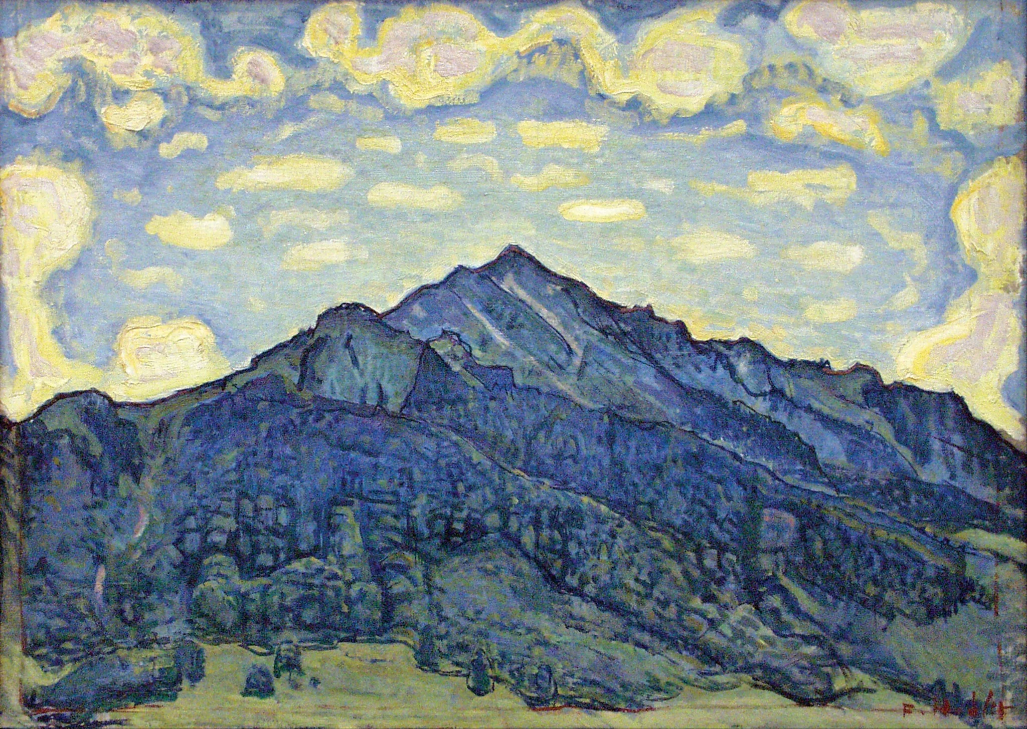 Landschaft in den Schweizer Alpen, by Ferdinand Hodler, oil, 1895