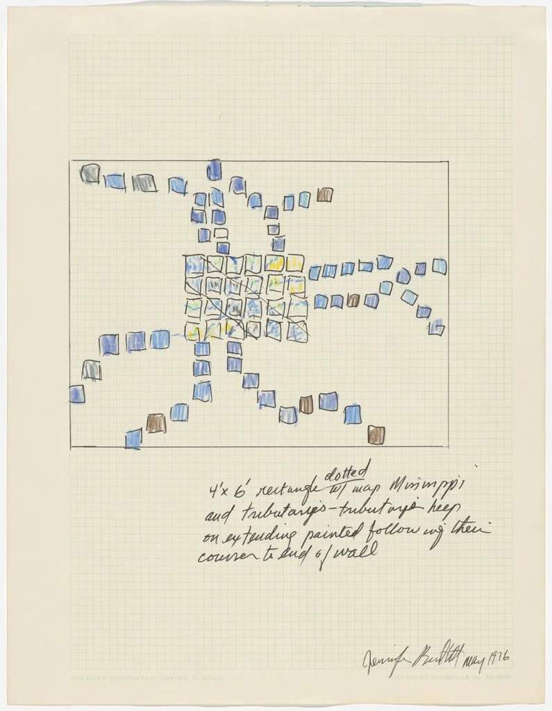Untitled, by Jennifer Bartlett, graphite, 1976