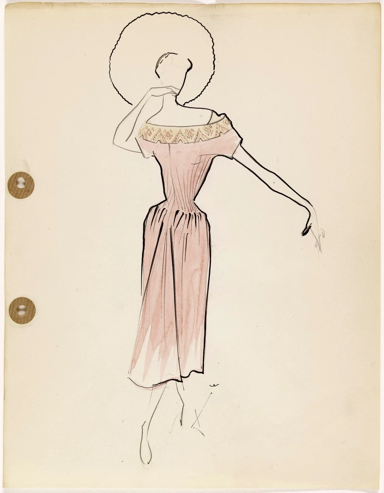 dessin de collection, by Marie-Louise Carven, 1949