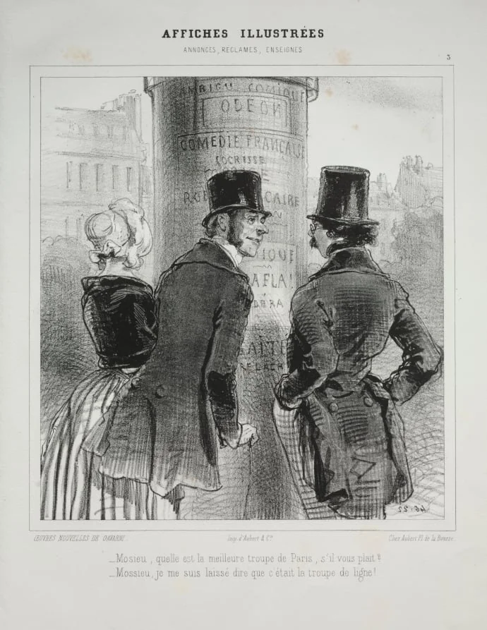 Affiches Illustrées, by Paul Gavarni, 1845
