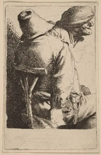 The Seated Peasant and His Wife