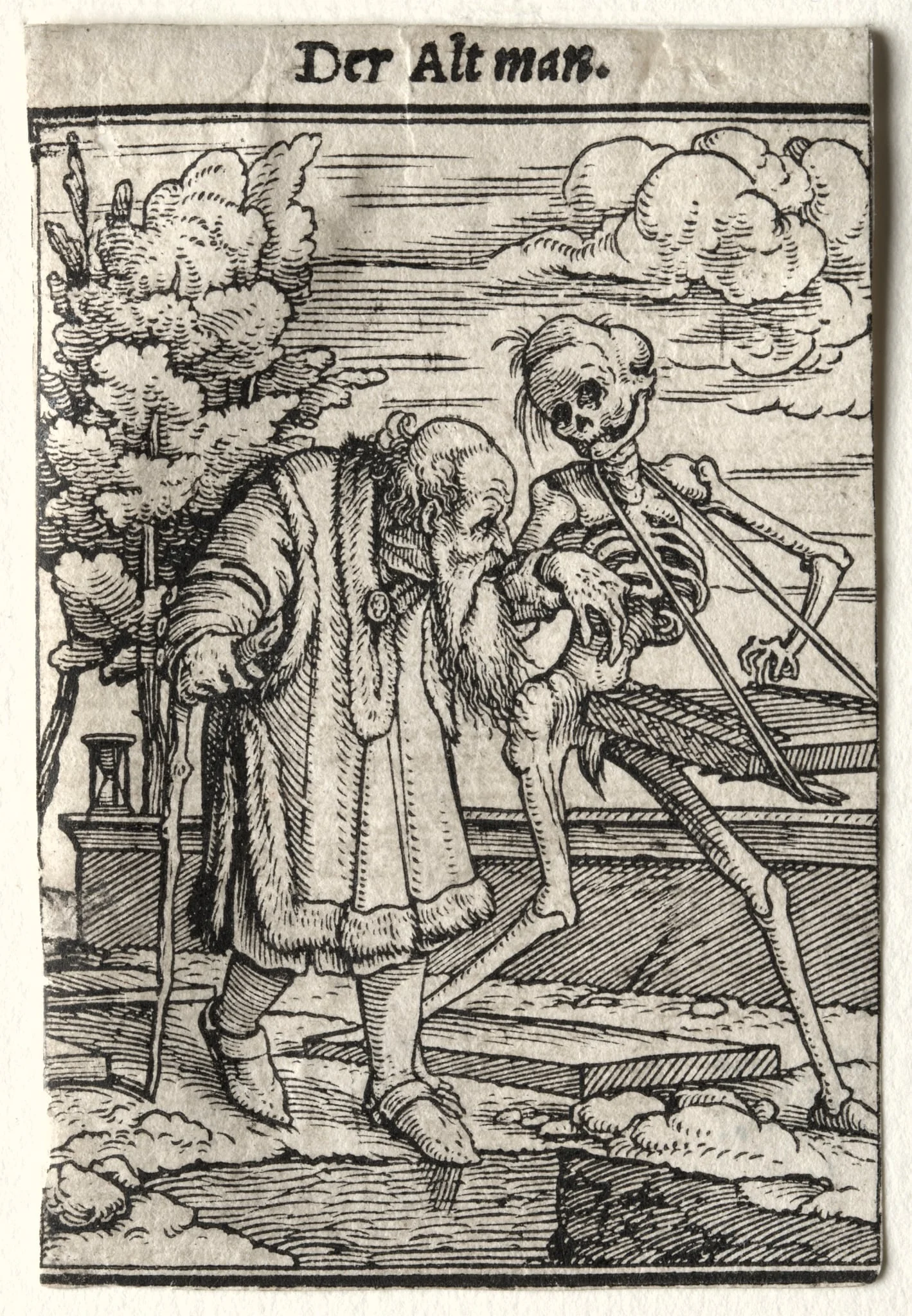 Dance of Death:  The Old Man, by Hans Holbein the Younger, 1526