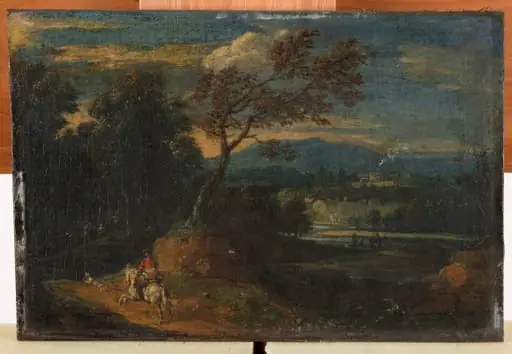 Landschaft mit Reiter