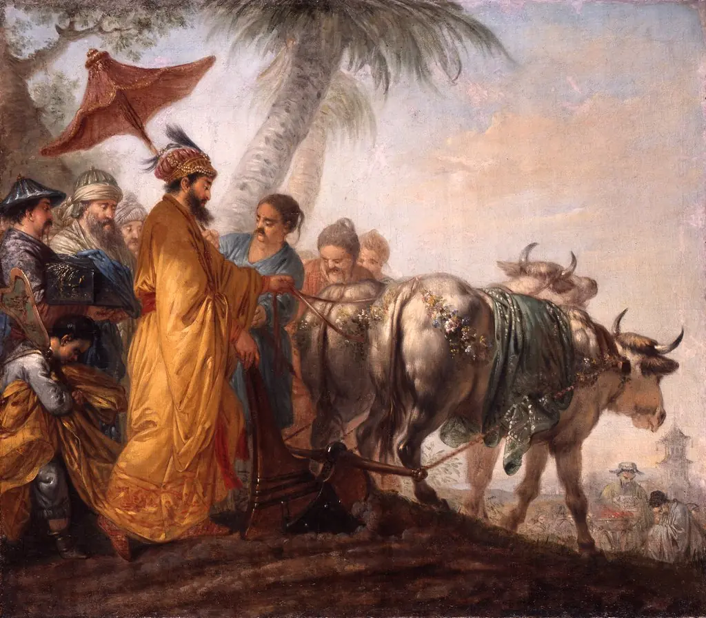 The Emperor of China Ploughs the First Furrow in Honour of Agriculture