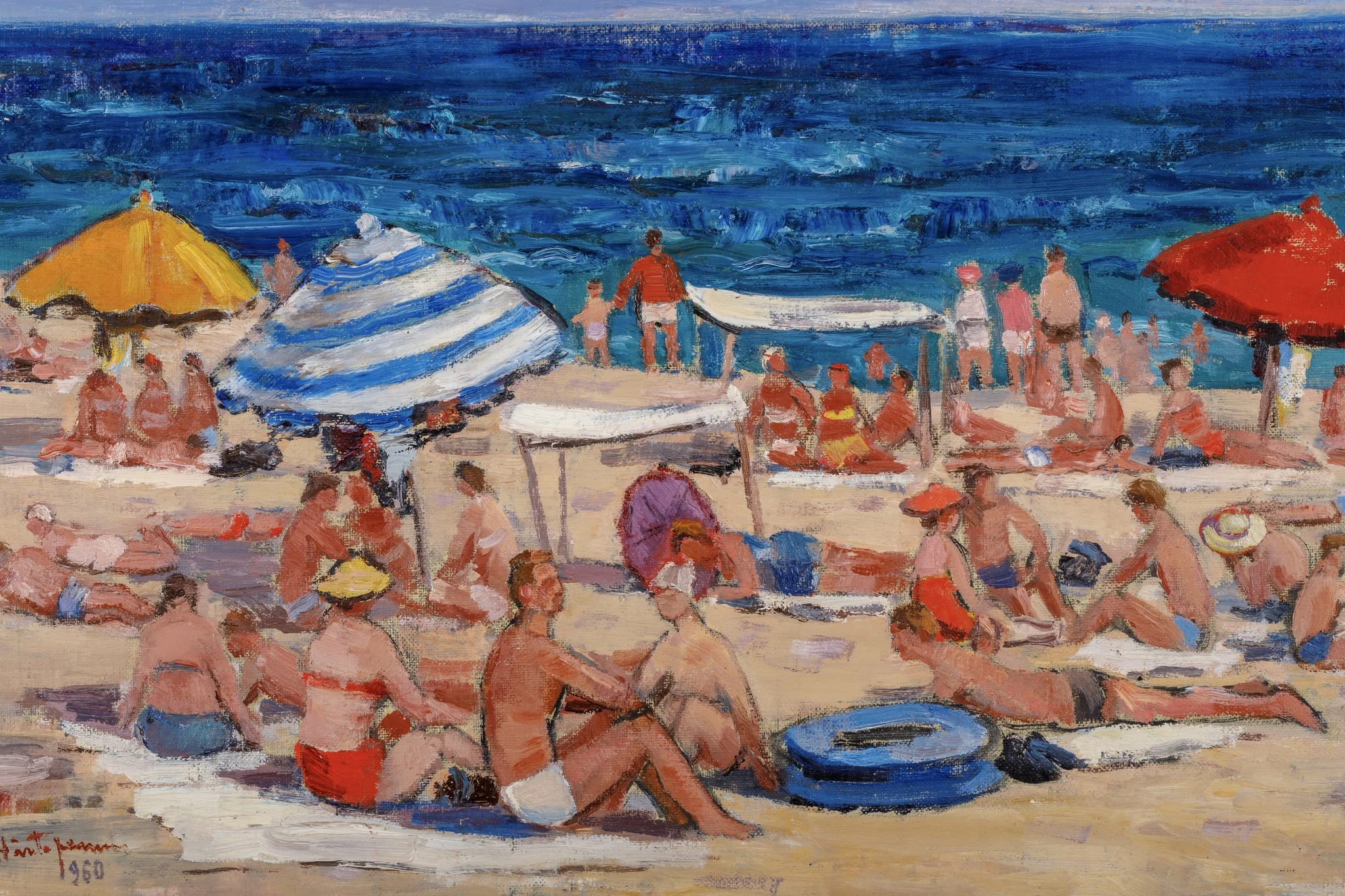 Plaja din Sozopol, by Hârtopeanu Petru, 1960