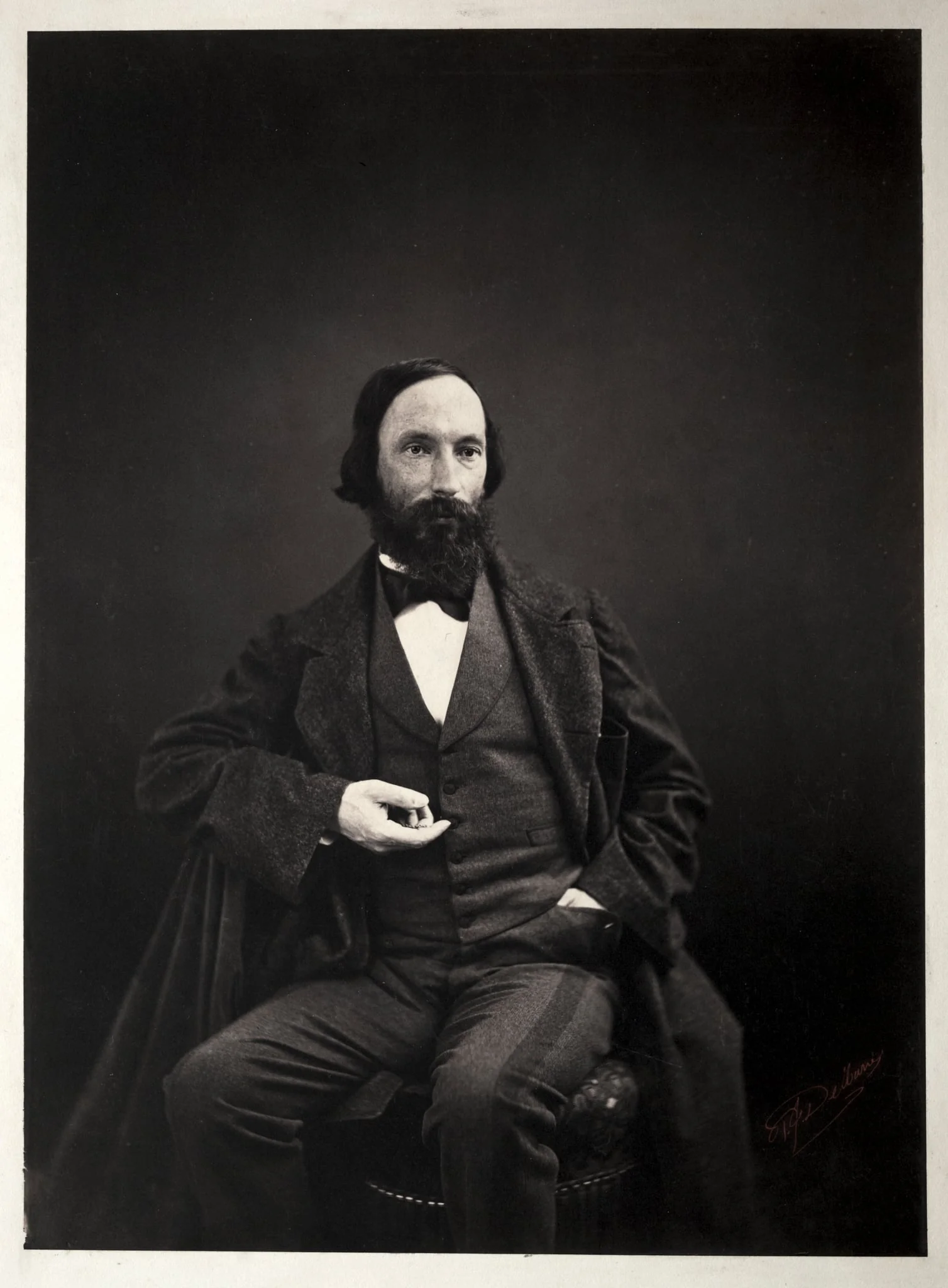 Auguste Vacquerie, by Pierre Jean Delbarre, 1860