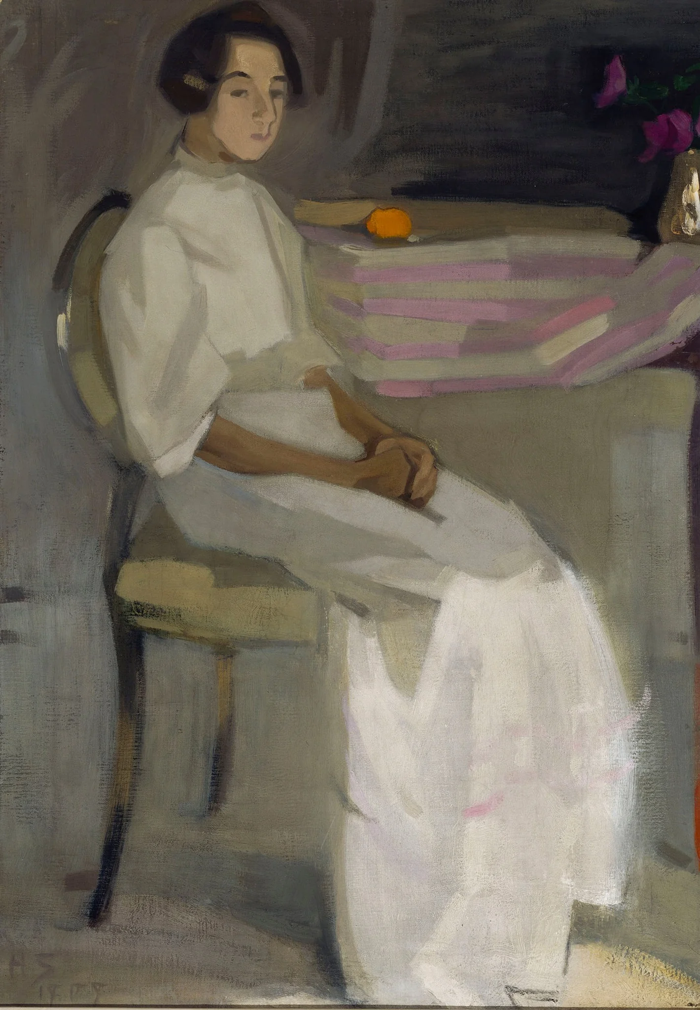 Costume Picture II, by Helene Schjerfbeck, oil, 1909
