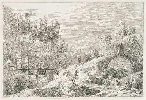 Views:  Mountain Landscape with Five Bridges