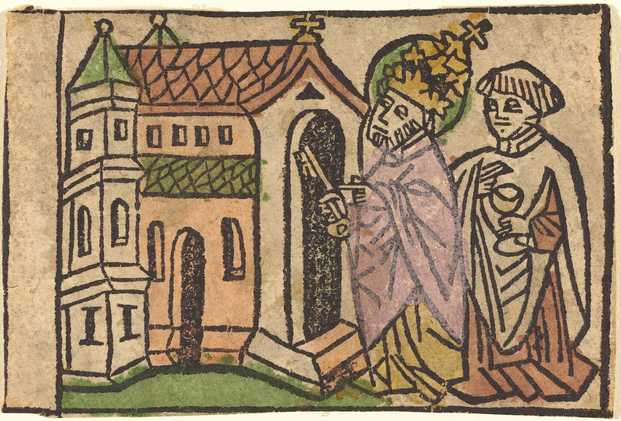 Saint Peter as Founder of the Church, by German 15th Century, ink, 1465