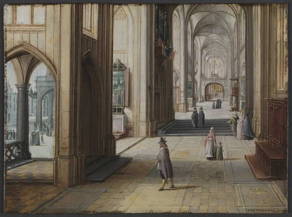 Interior of a Gothic Church Looking East