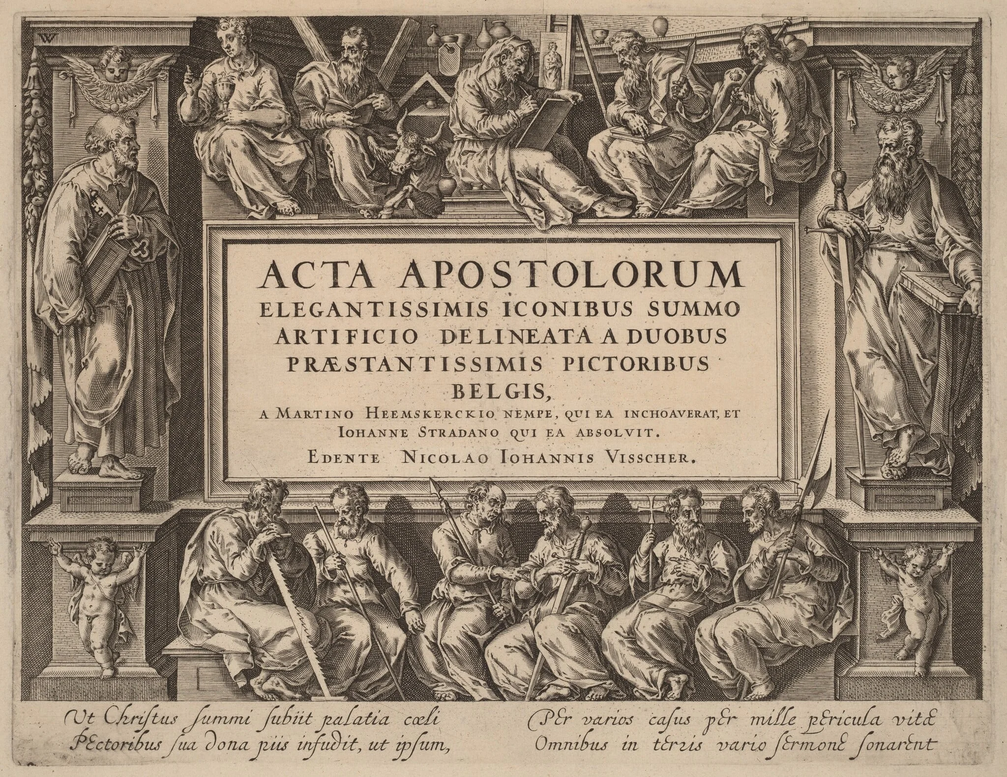 Title Page, by Philip Galle, ink, 1574