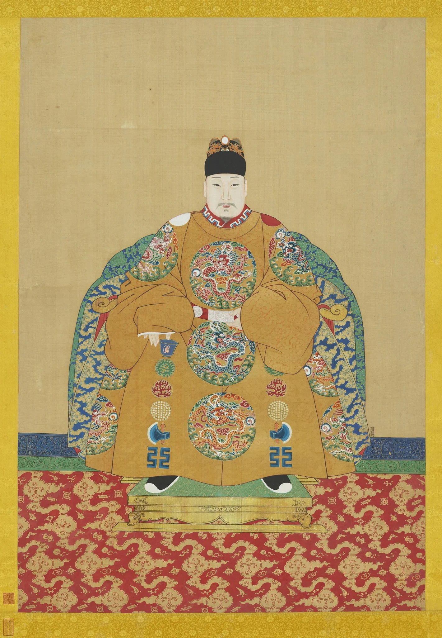 明神宗坐像　軸, by Unknown, unspecified