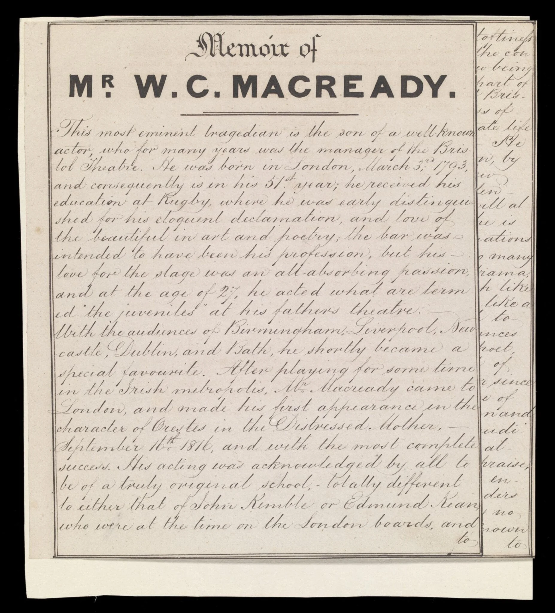 H Beard Print Collection, by Unknown, 1843