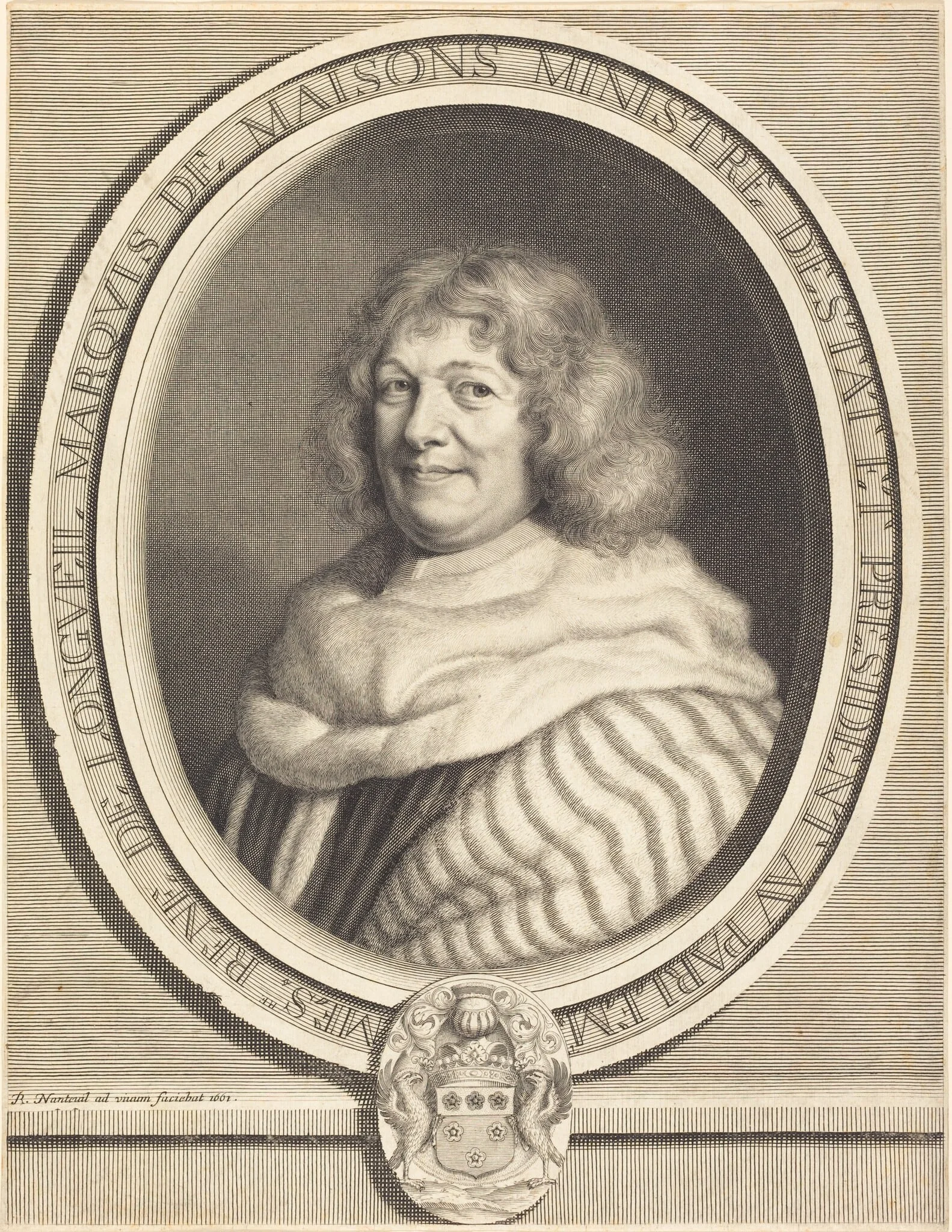 Rene, Marquis de Maisons, by Robert Nanteuil, ink, 1661