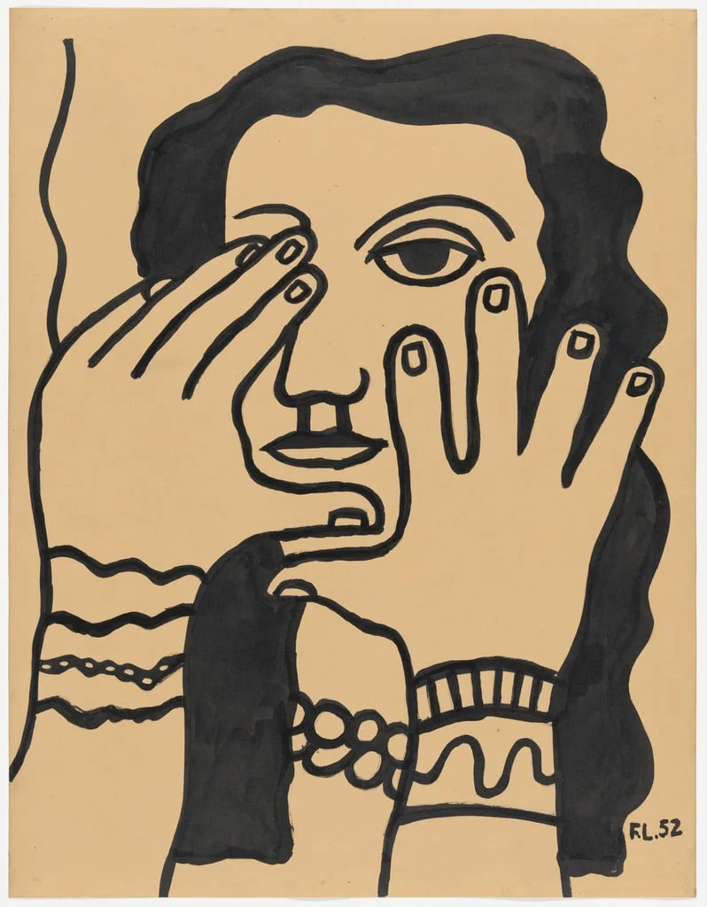 Untitled, by Fernand Léger, ink, 1952