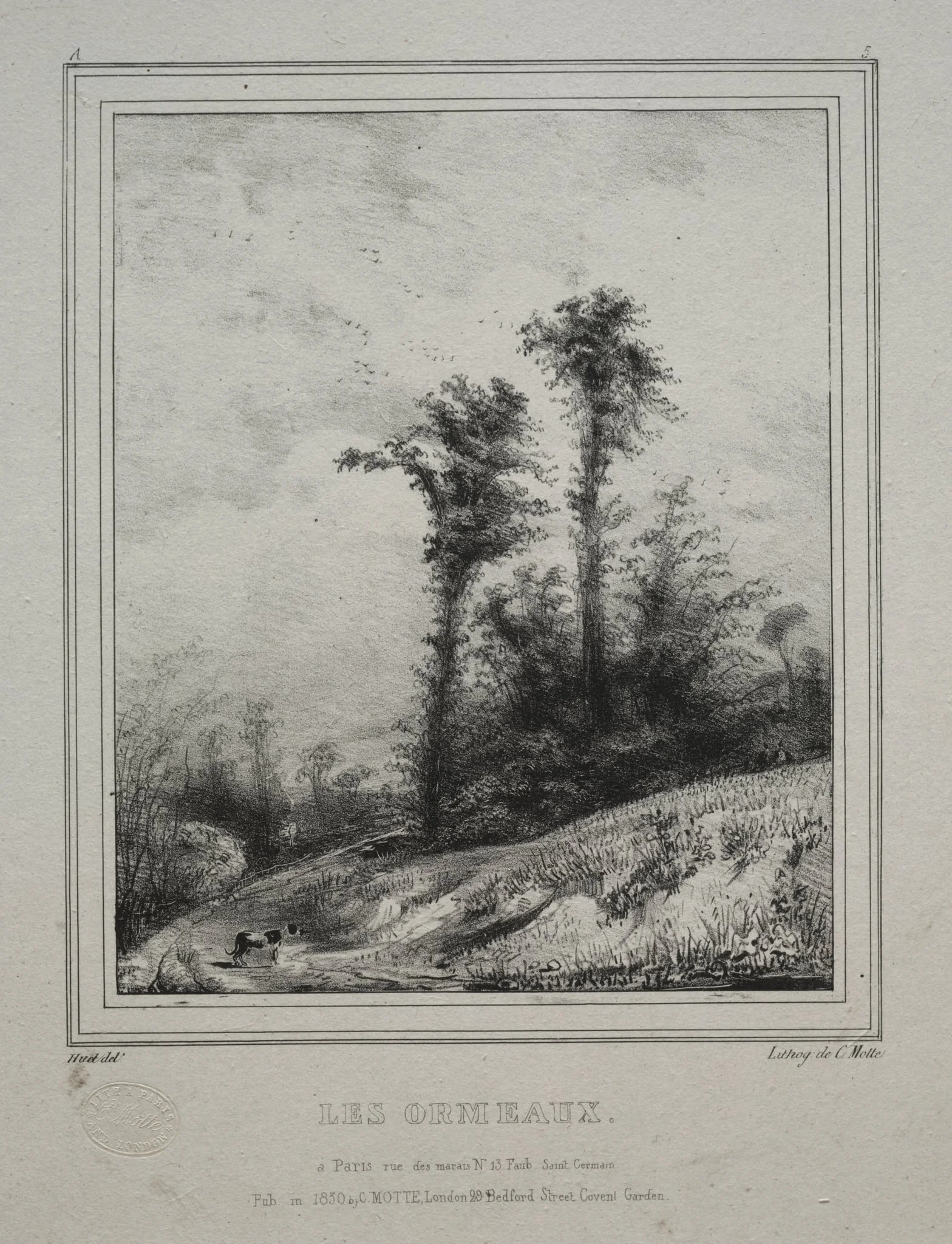 Landscapes:  Young Elm Trees, by Paul Huet, 1829