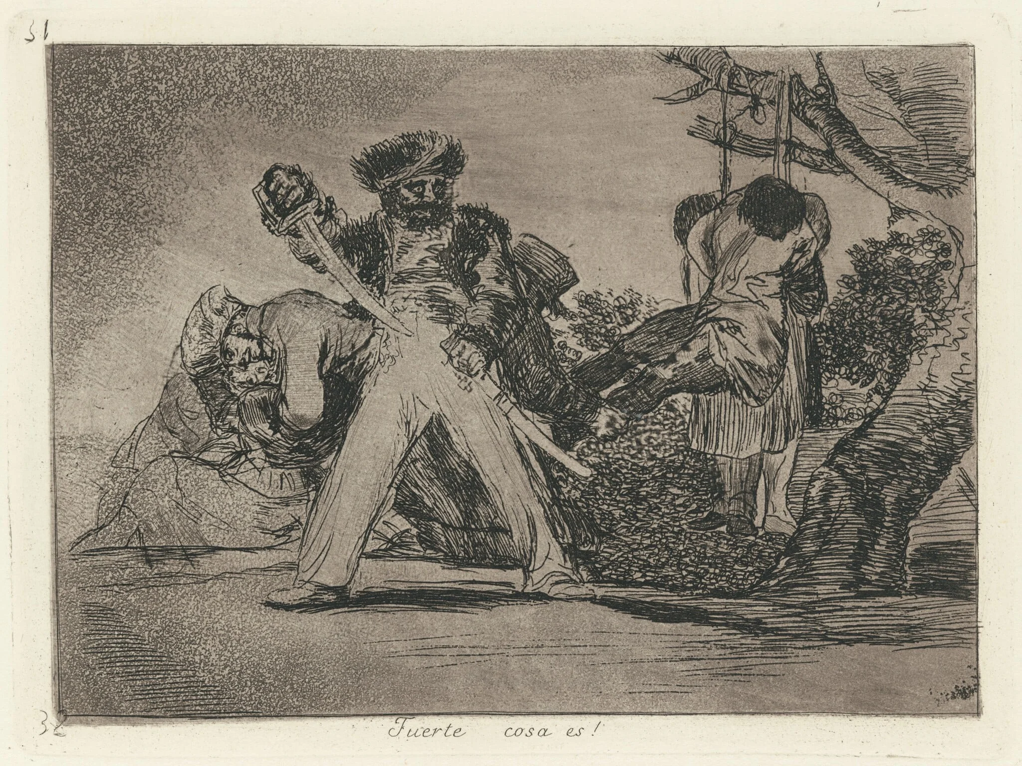 Fuerte cosa es! (That's Tough!), by Francisco Goya, ink, 1863