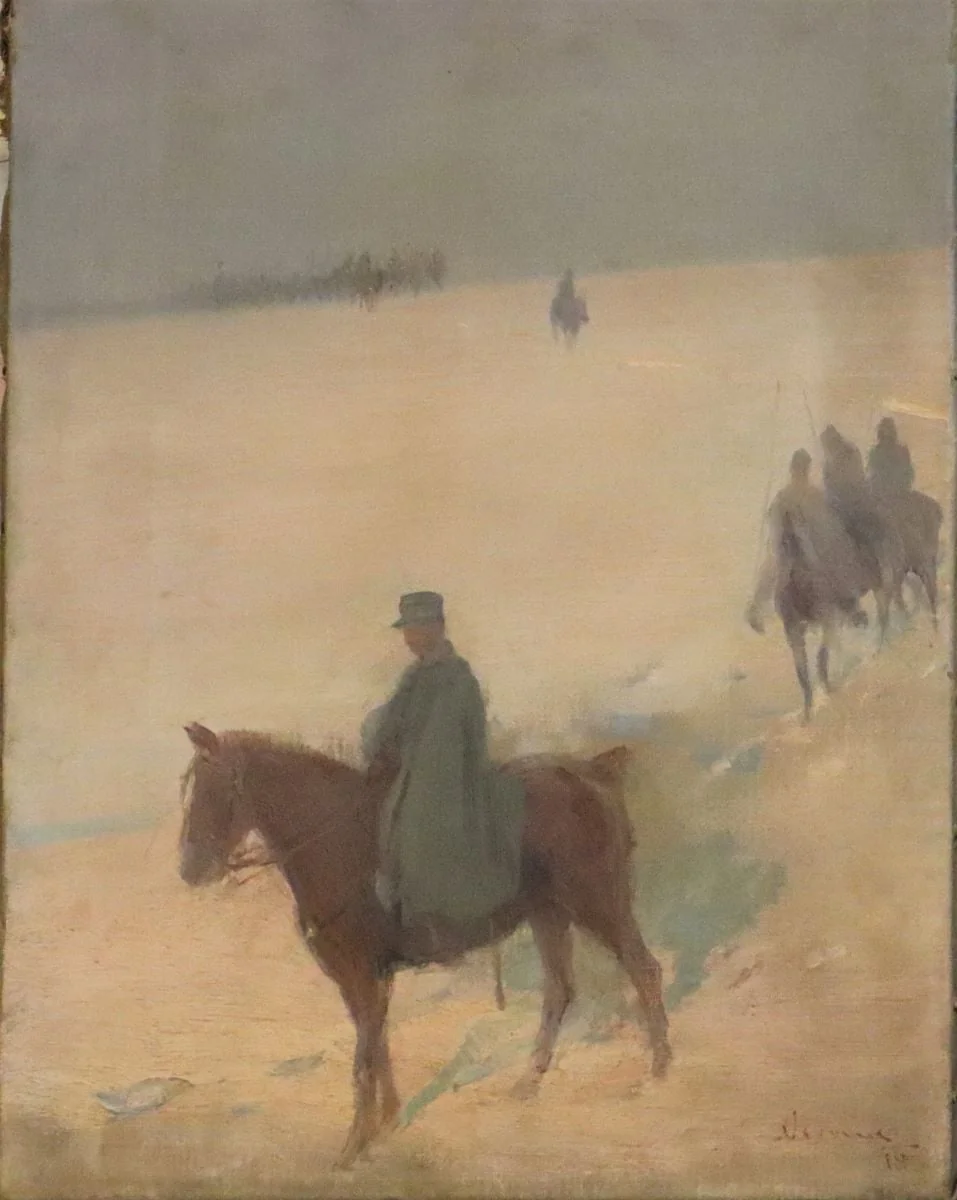 Ofițer călare din timpul primului război mondial, by Arthur Verona (Garguromin), 1918