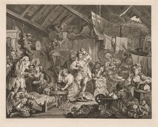 Strolling Actresses Dressing in a Barn