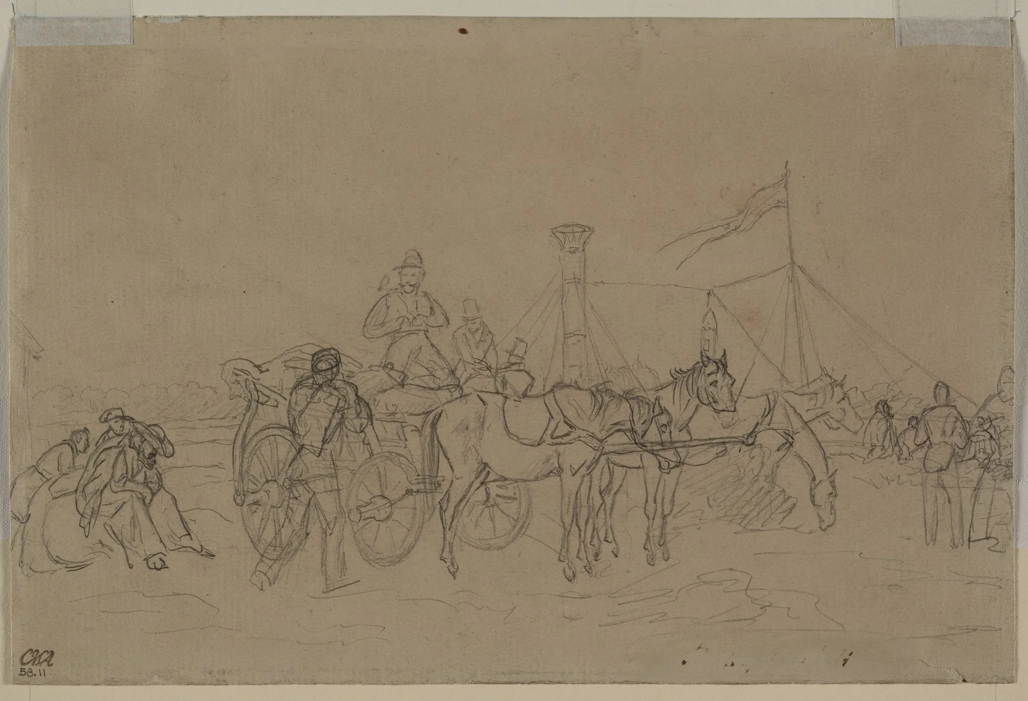 Passengers for Rhine Steamer (verso)