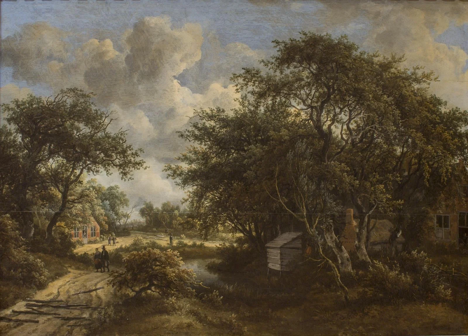 A Village among Trees, by Unknown, 1750