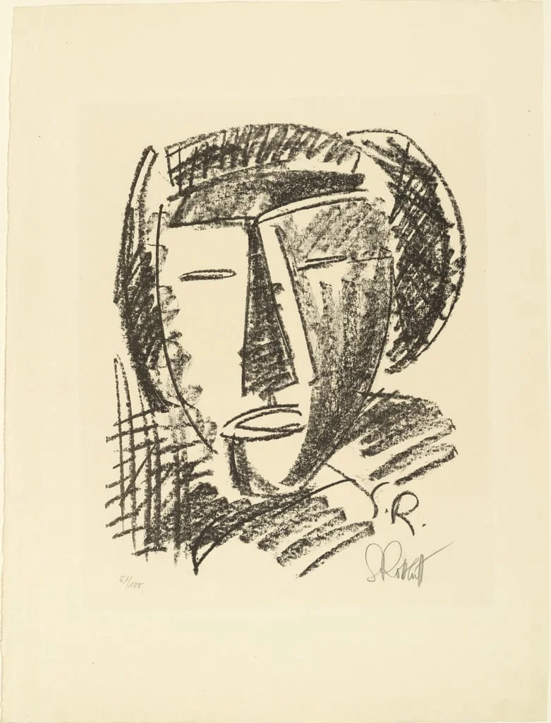 Untitled, by Karl Schmidt-Rottluff, ink, 1921