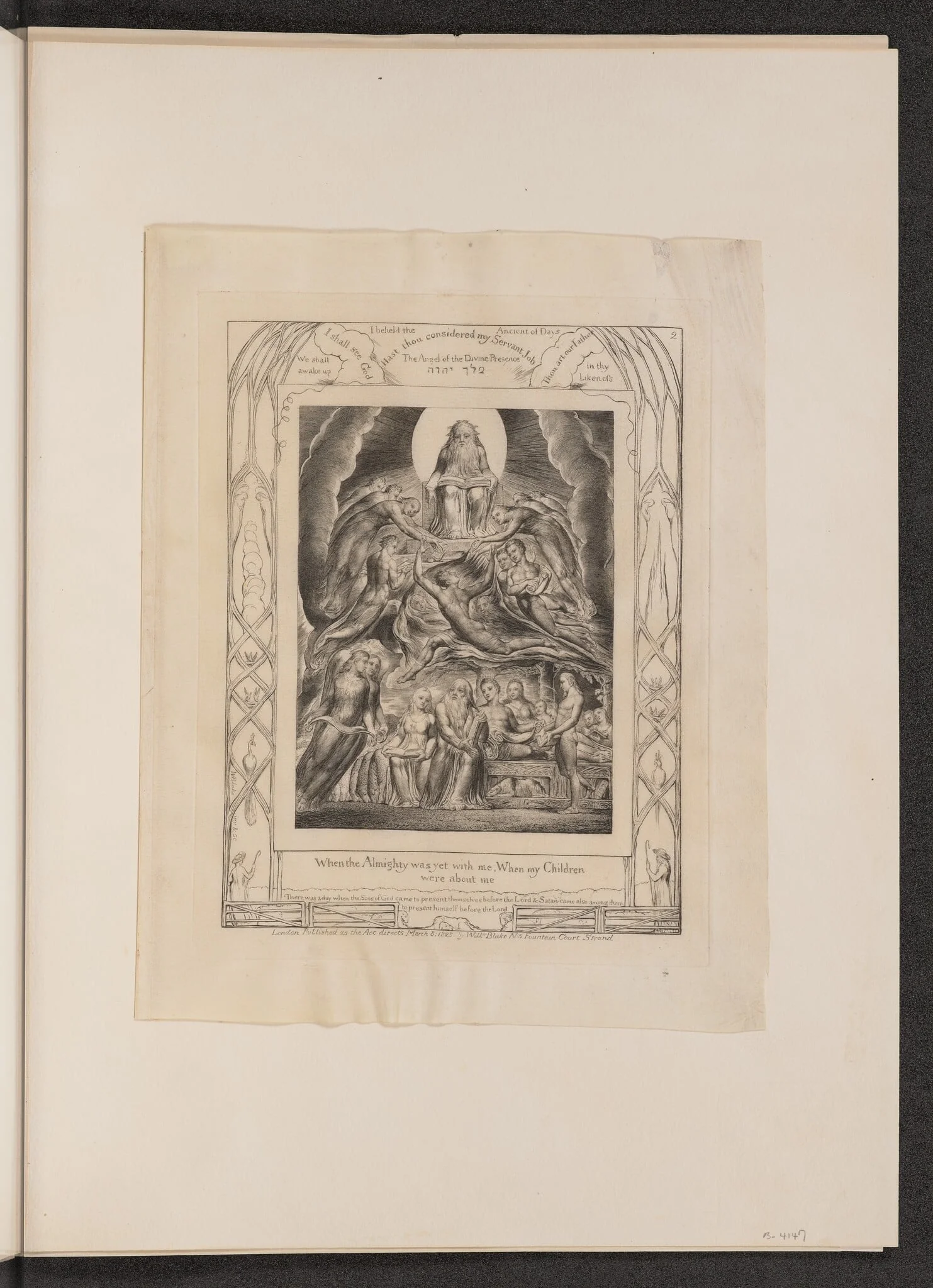Satan Before the Throne of God, by William Blake, ink, 1825