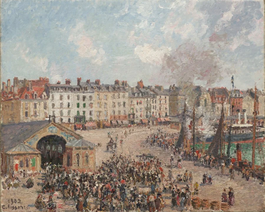 Fishmarket, by Camille Pissarro, unspecified, 1902