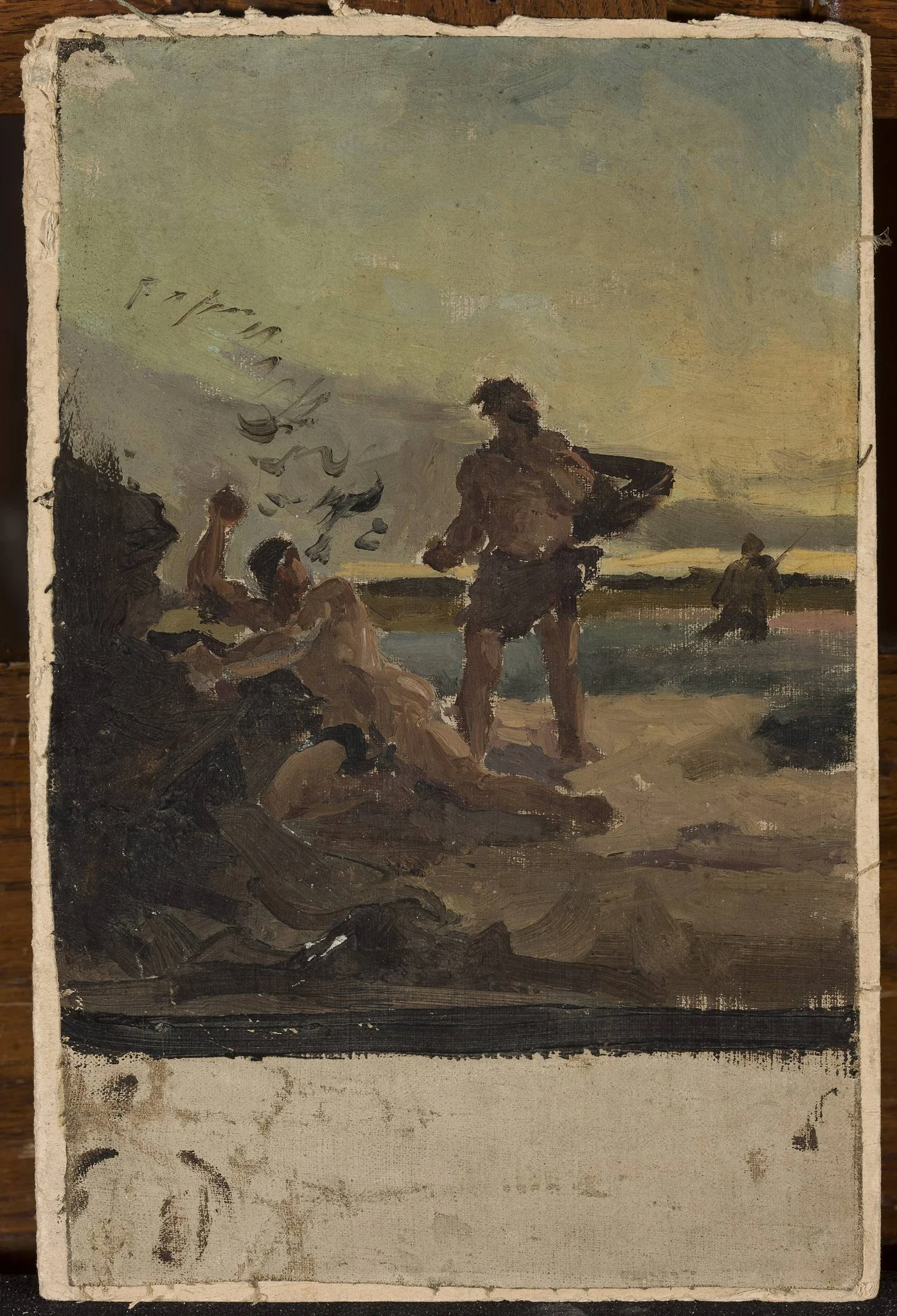 Brother robbers, sketch for a painting