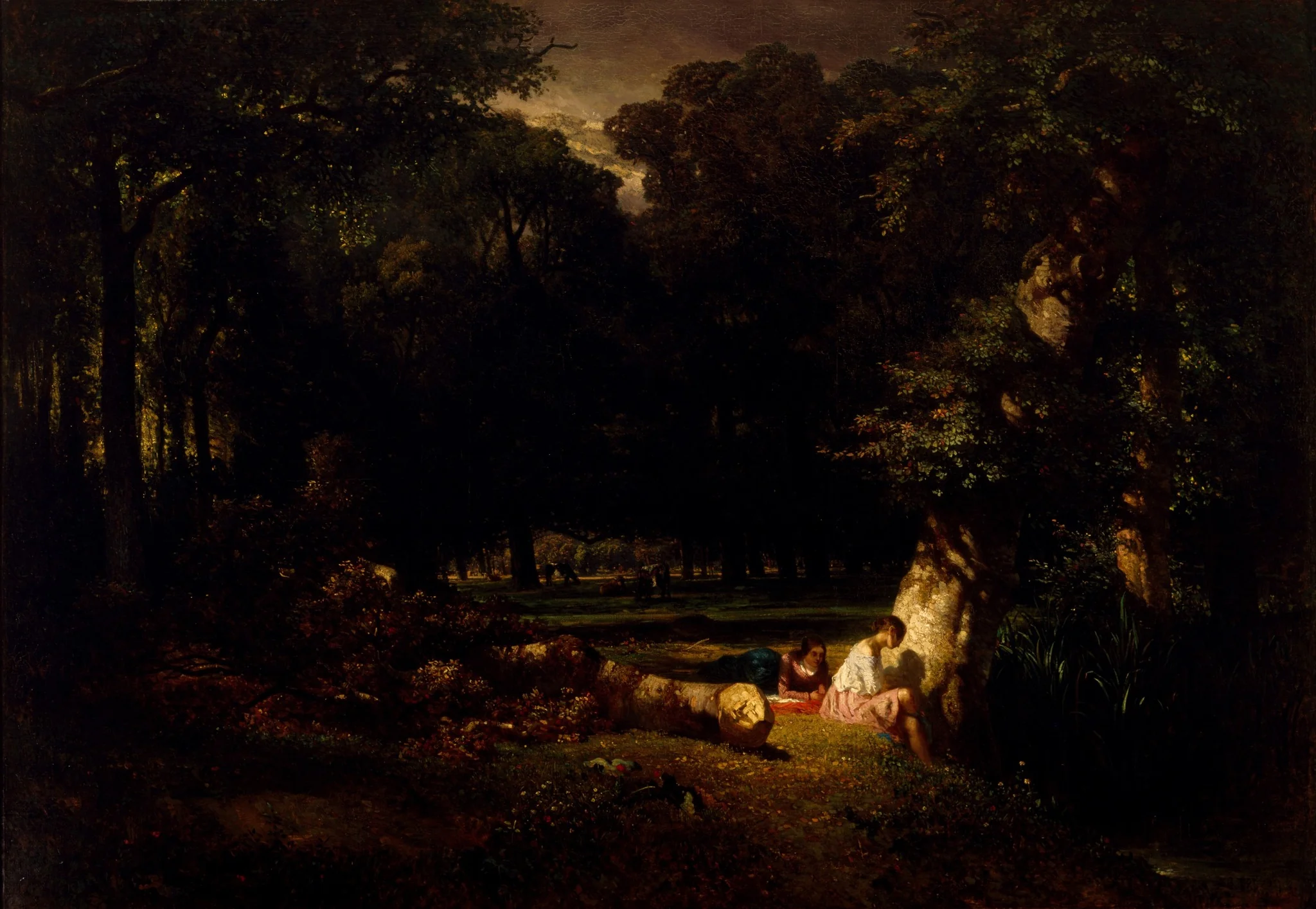 The Bathers (Clearing in the Forest), by Constant Troyon, oil, 1842