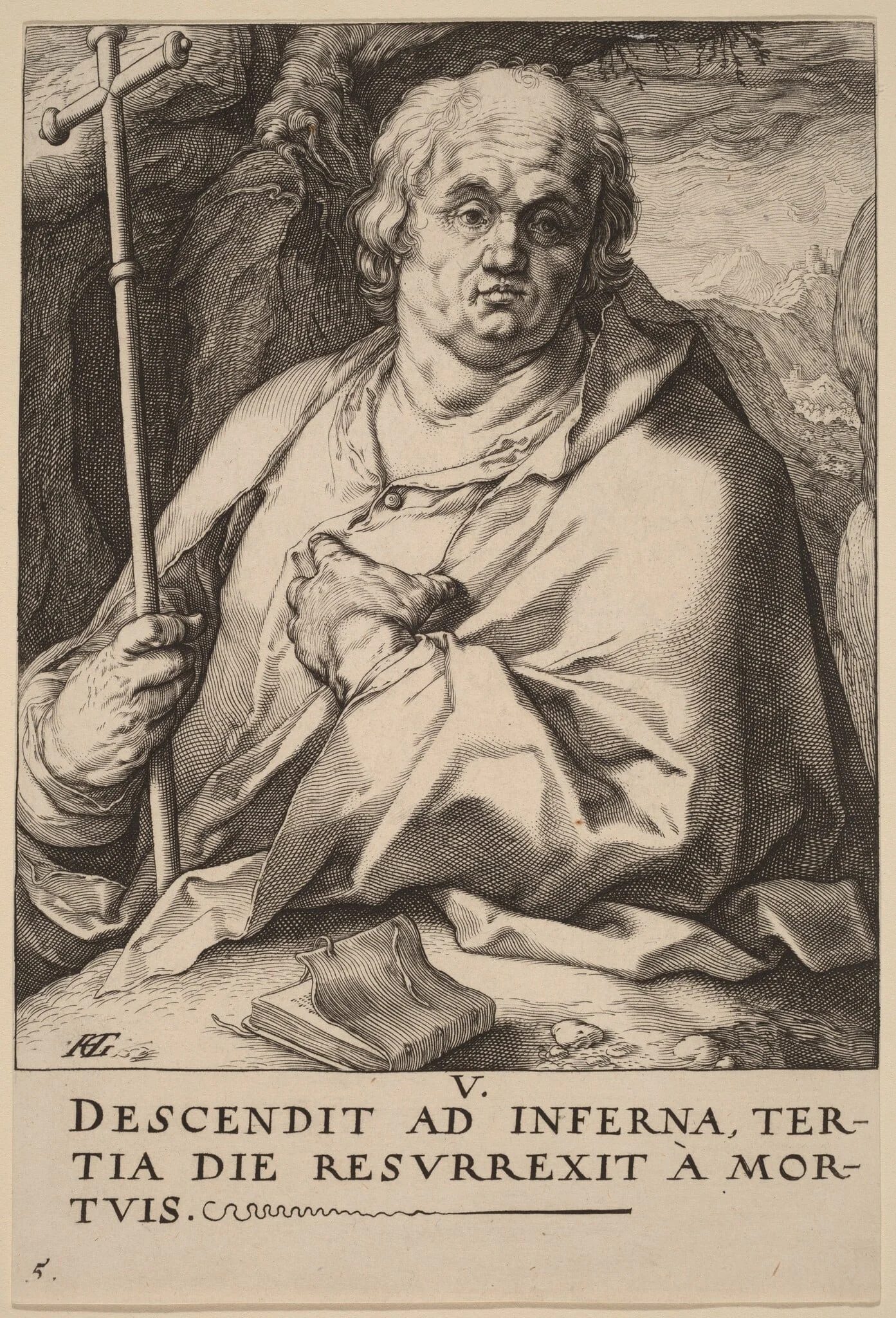 Saint Philip, by Hendrik Goltzius, ink, 1589