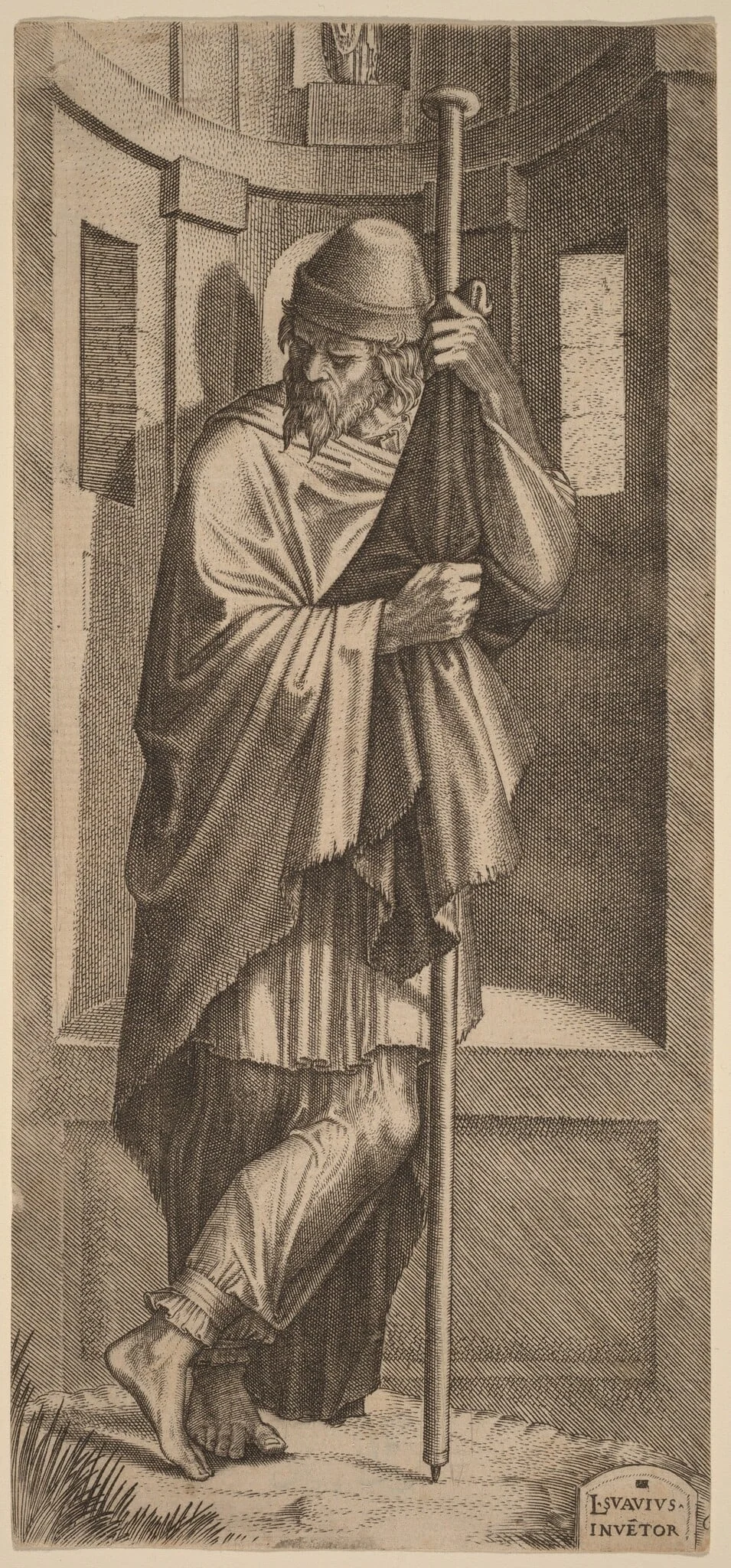 Saint James Major, by Lambert Suavius, ink, 1545