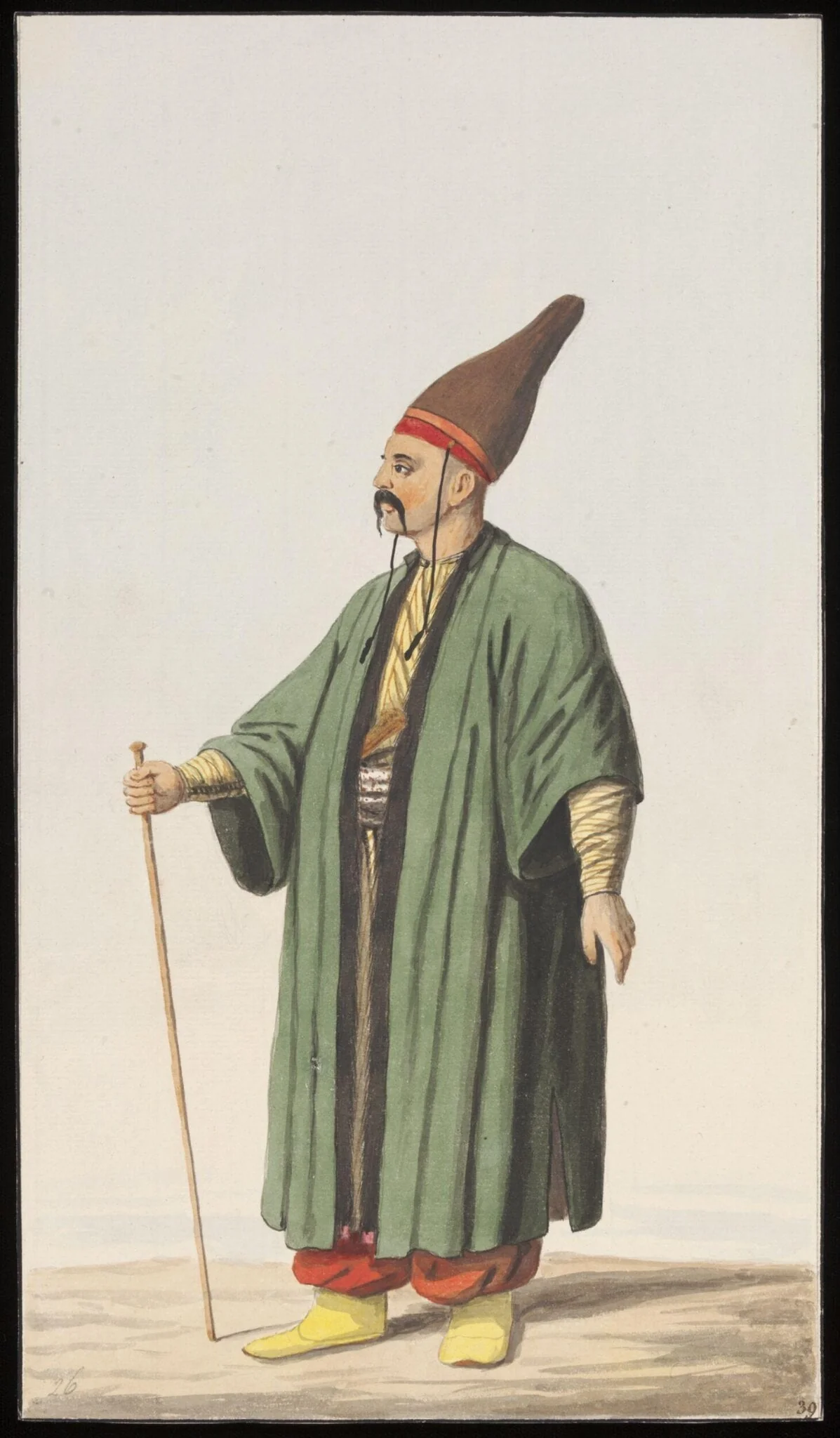 Zülüflü Baltaci, or Page to the Sultan, by Anonymous Greek artist, watercolor, 1809