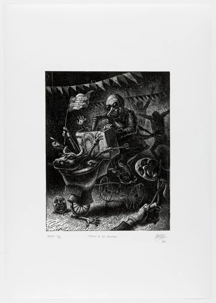 Untitled, by Martin Moratillo, ink, 2000