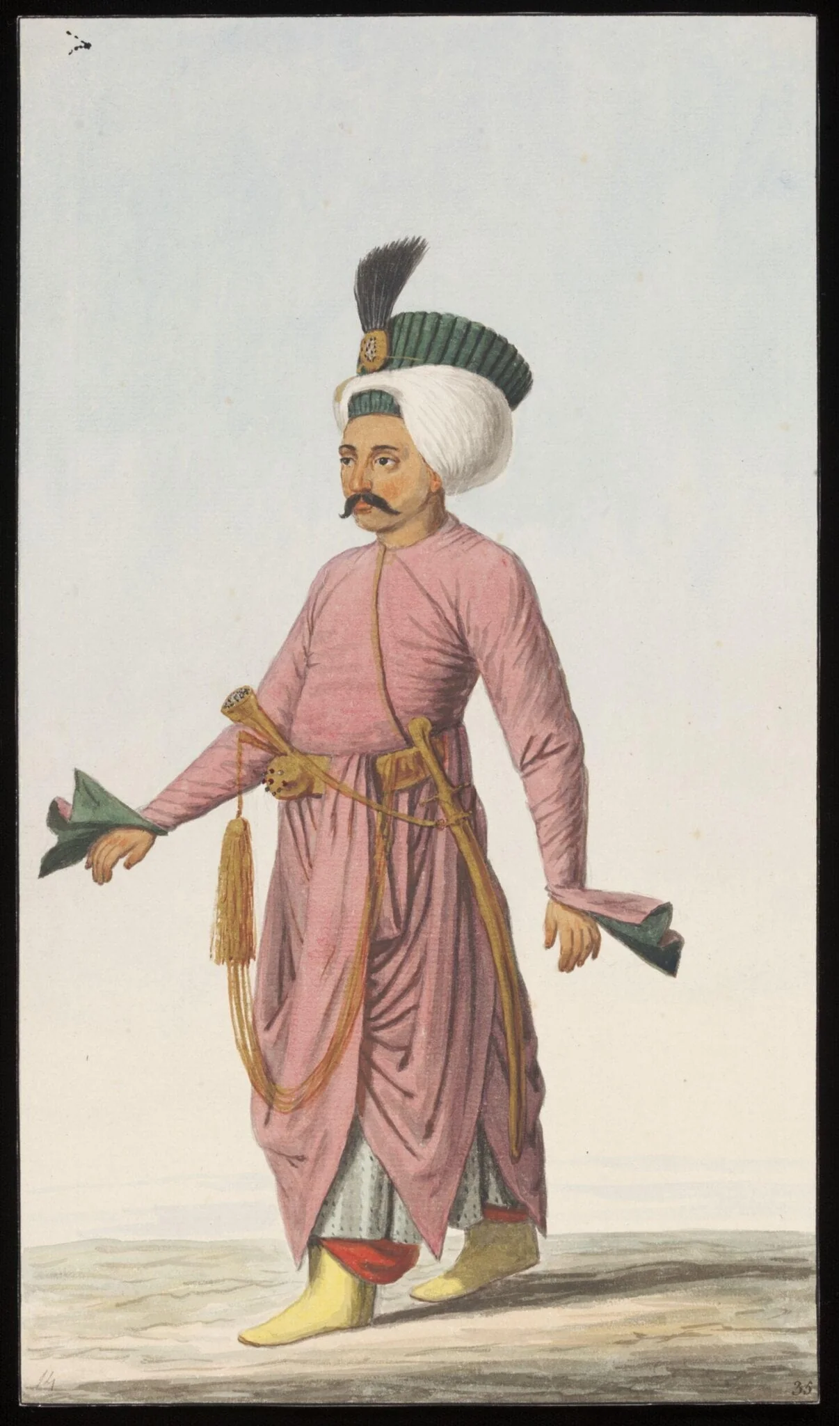 Çuhada aga, or footman, by Anonymous Greek artist, watercolor, 1809