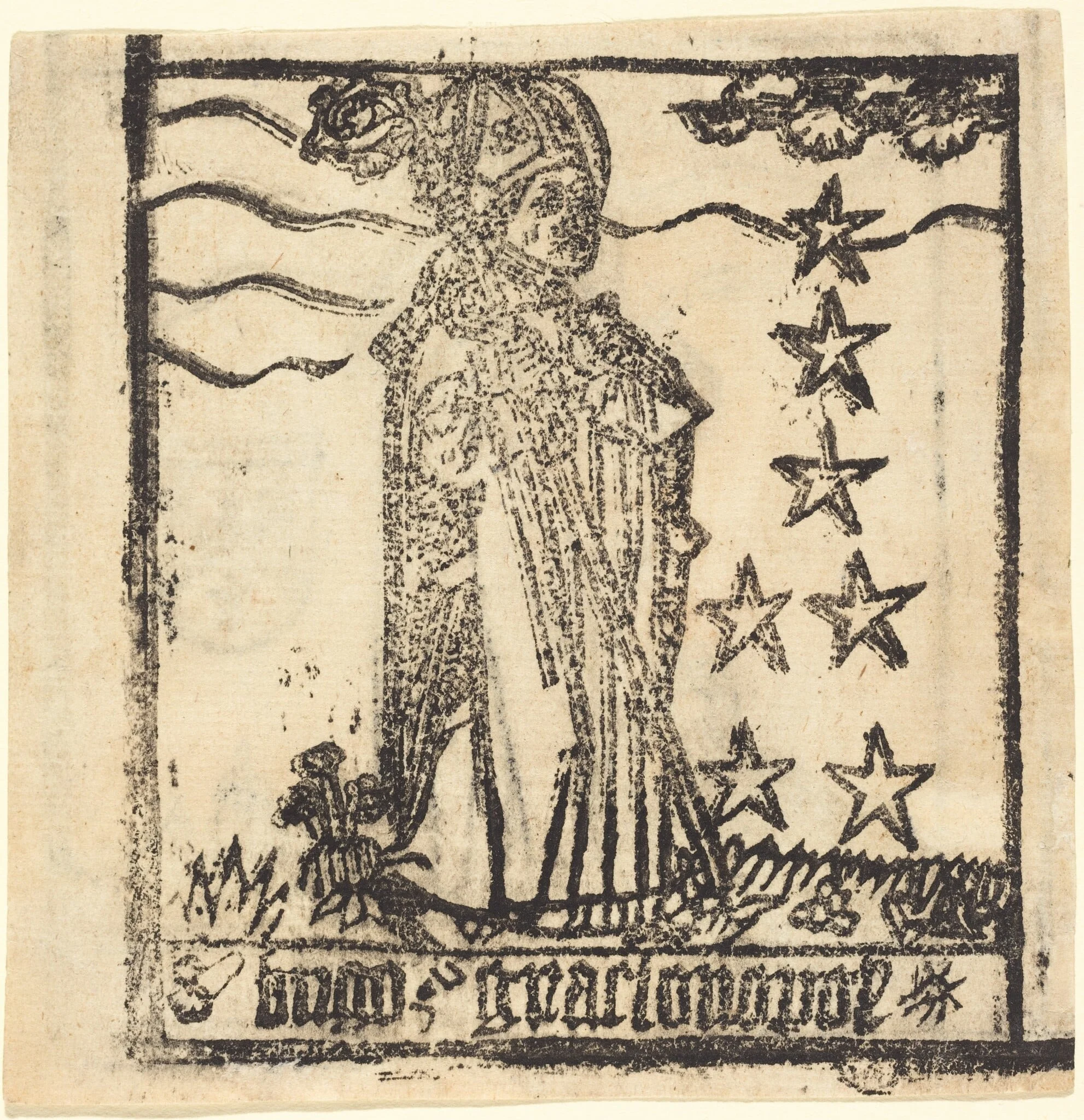 Saint Hugo of Grenoble, by German 15th Century, ink, 1470