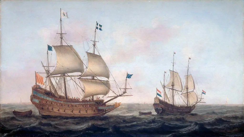 A Warship, built in 1626 by order of Louis XIII in a Dutch shipyard, Arriving at a Dutch Port under Guidance of a Dutch Ship