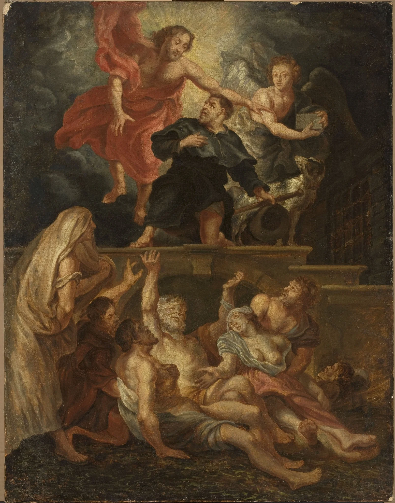 Religious scene, by Unknown, oil